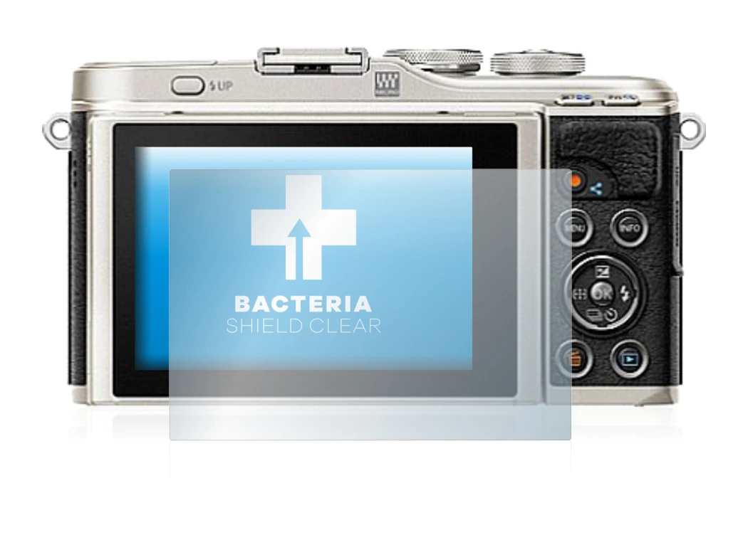Imagen del dispositivo Olympus PEN E-PL9 con una amplia variedad de protectores de pantalla.