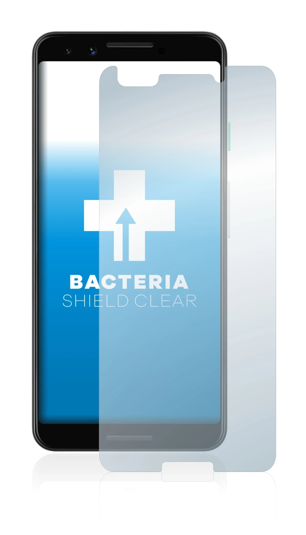 Imagen del dispositivo Google Pixel 3 con una amplia variedad de protectores de pantalla.