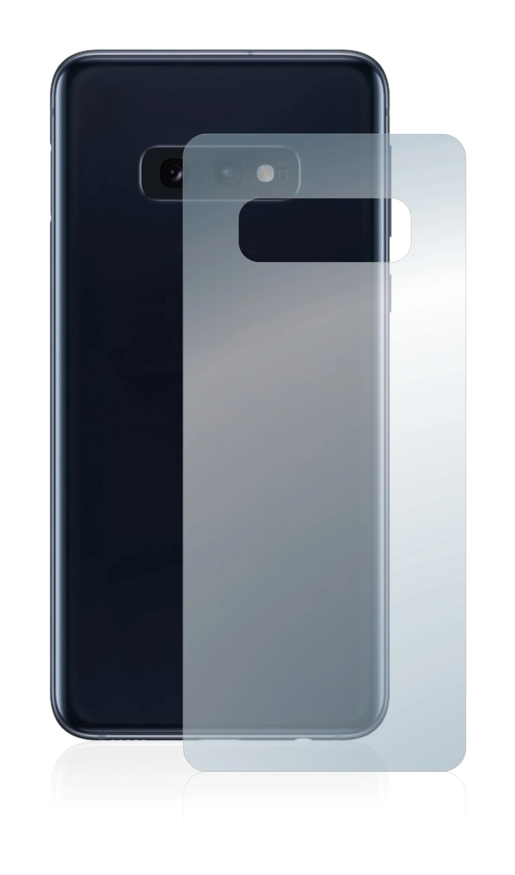 Imagen del dispositivo Samsung Galaxy S10e (Trasero) con una amplia variedad de protectores de pantalla.