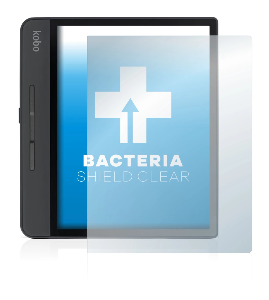 Imagen del dispositivo Kobo Forma con una amplia variedad de protectores de pantalla.