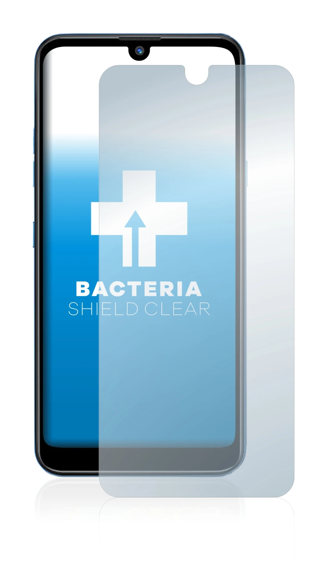 Imagen del dispositivo LG Q60 con una amplia variedad de protectores de pantalla.