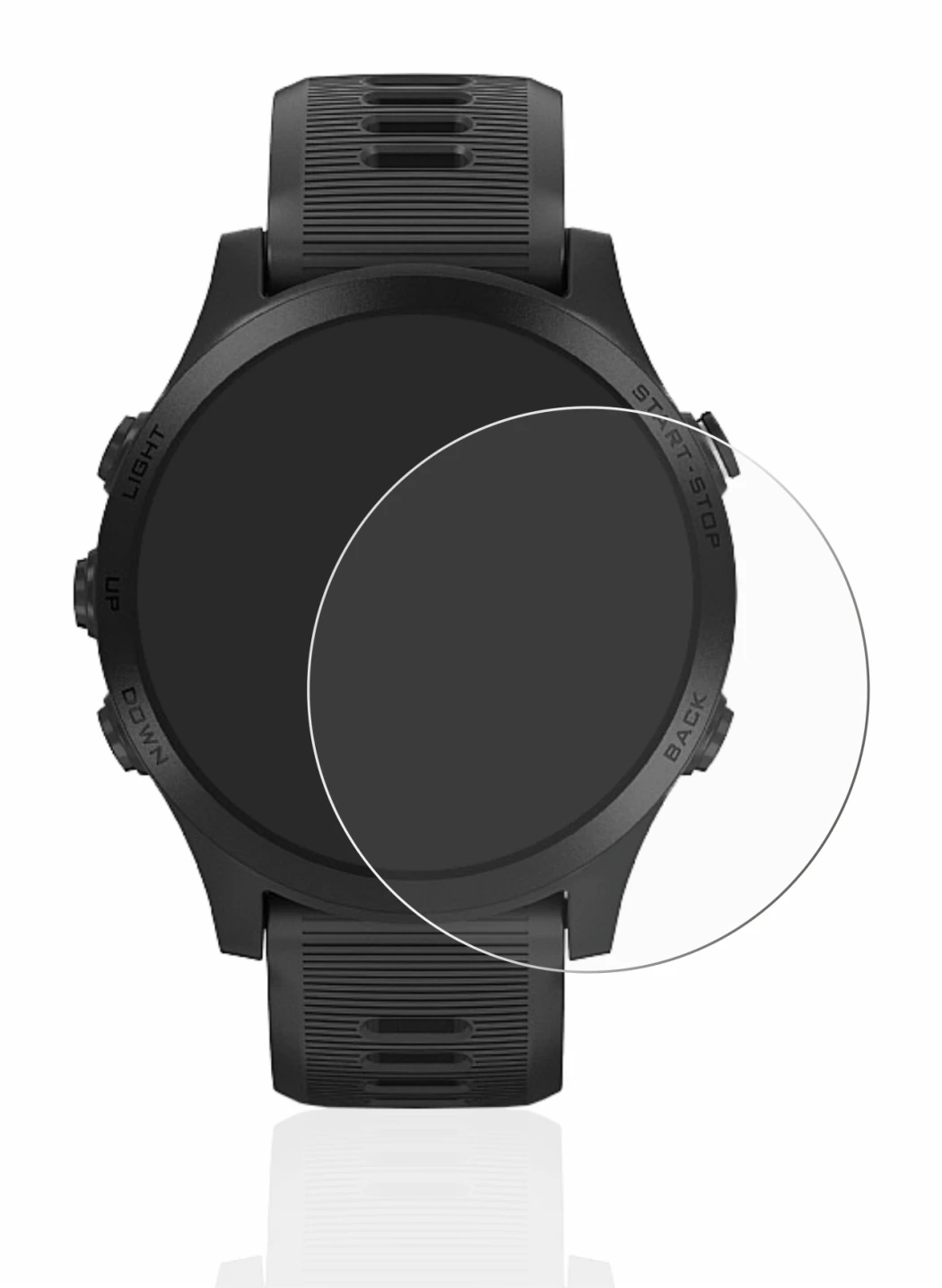 Imagen del dispositivo Garmin Forerunner 945 con una amplia variedad de protectores de pantalla.