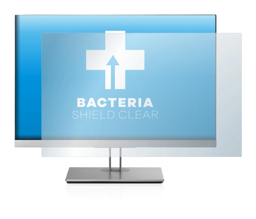 Imagen del dispositivo HP EliteDisplay E243i con una amplia variedad de protectores de pantalla.