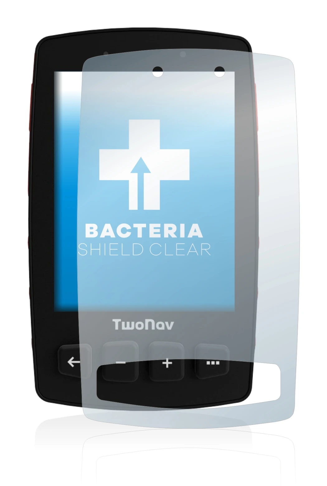 Imagen del dispositivo TwoNav Trail 2 con una amplia variedad de protectores de pantalla.