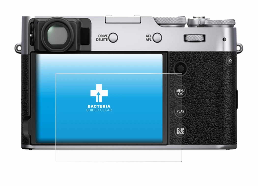Imagen del dispositivo Fujifilm X100V con una amplia variedad de protectores de pantalla.