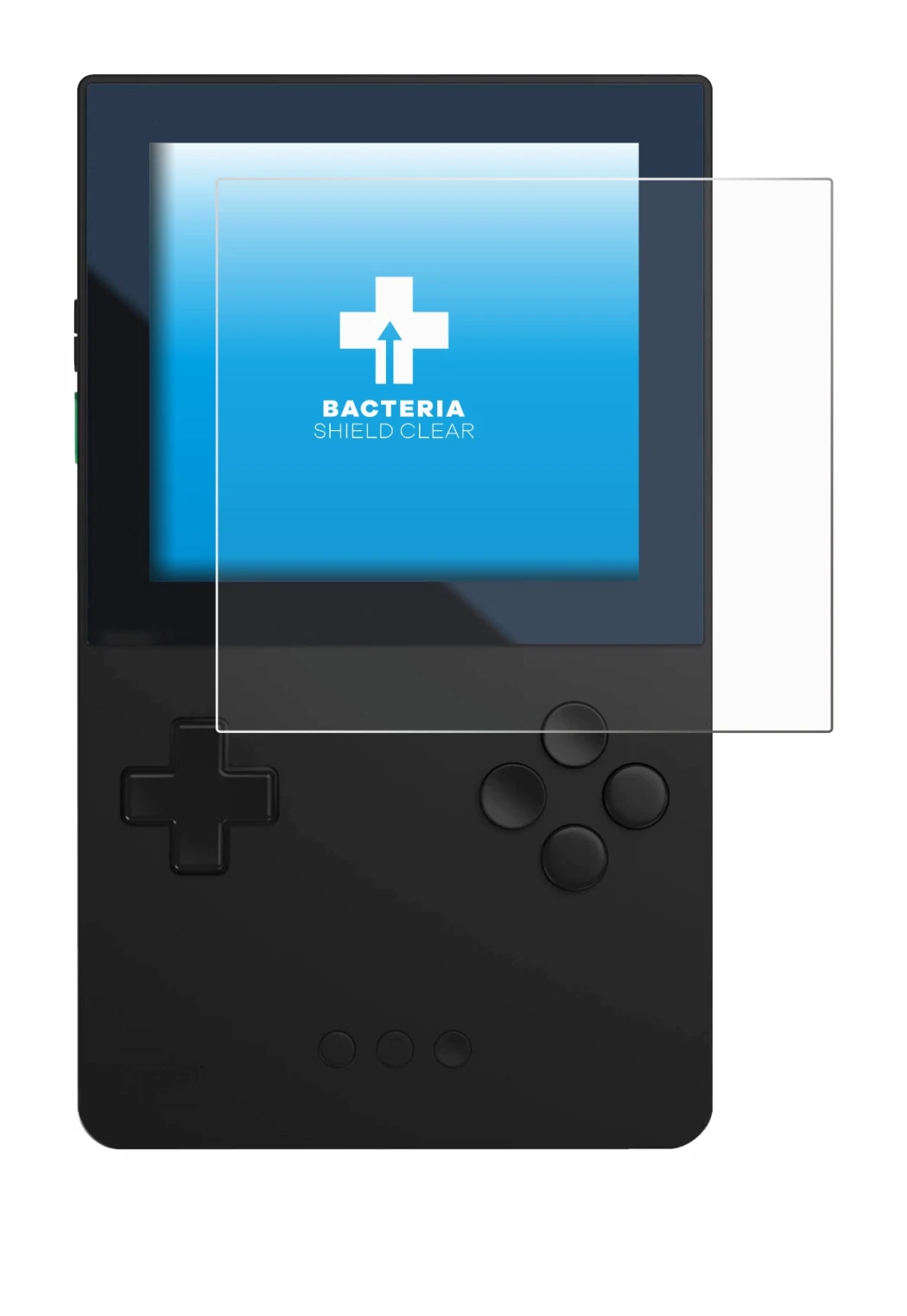 Imagen del dispositivo Analogue Pocket con una amplia variedad de protectores de pantalla.