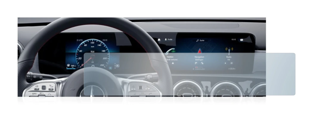 Imagen del dispositivo Mercedes-Benz GLA 2020 Display Widescreen-Version con una amplia variedad de protectores de pantalla.