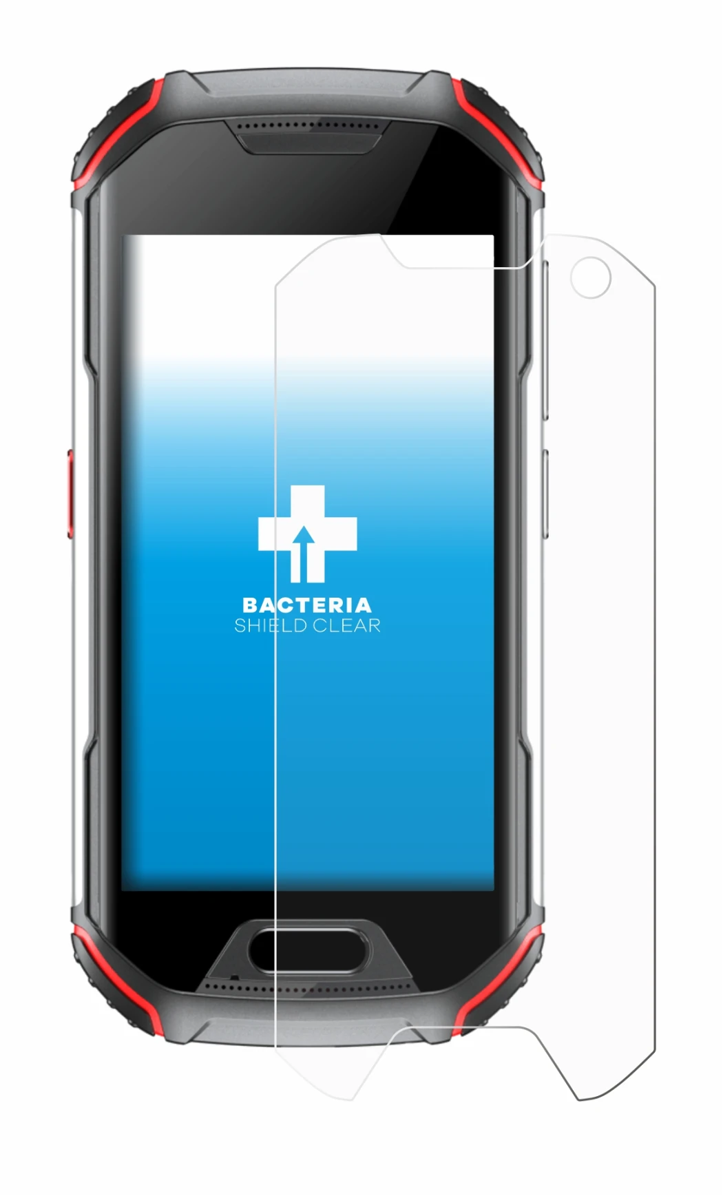 Imagen del dispositivo Unihertz Atom L con una amplia variedad de protectores de pantalla.
