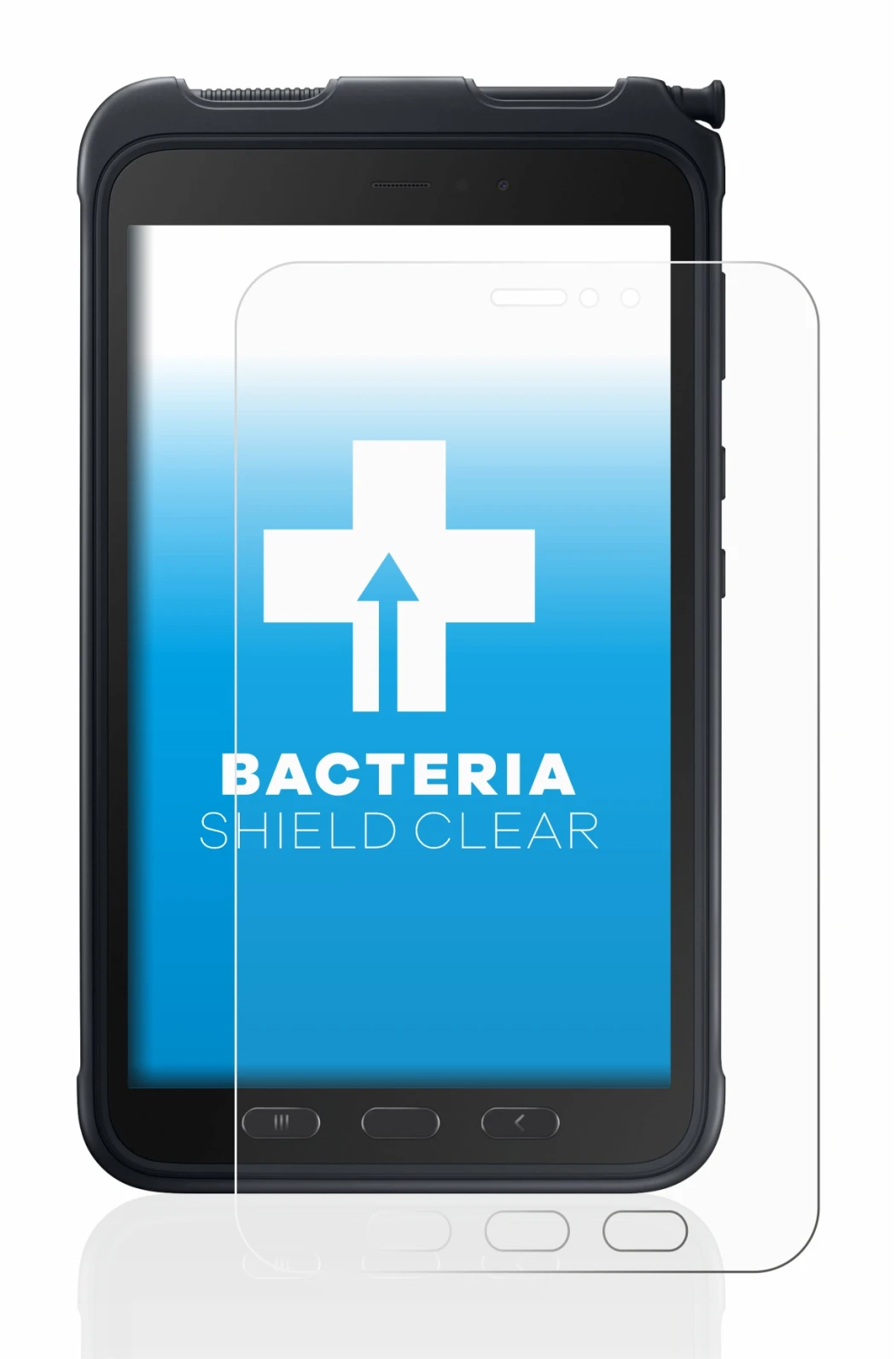 Imagen del dispositivo Samsung Galaxy Tab Active 3 con una amplia variedad de protectores de pantalla.