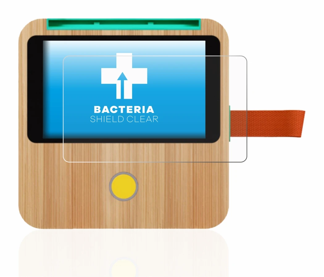 Imagen del dispositivo tigerbox Touch con una amplia variedad de protectores de pantalla.