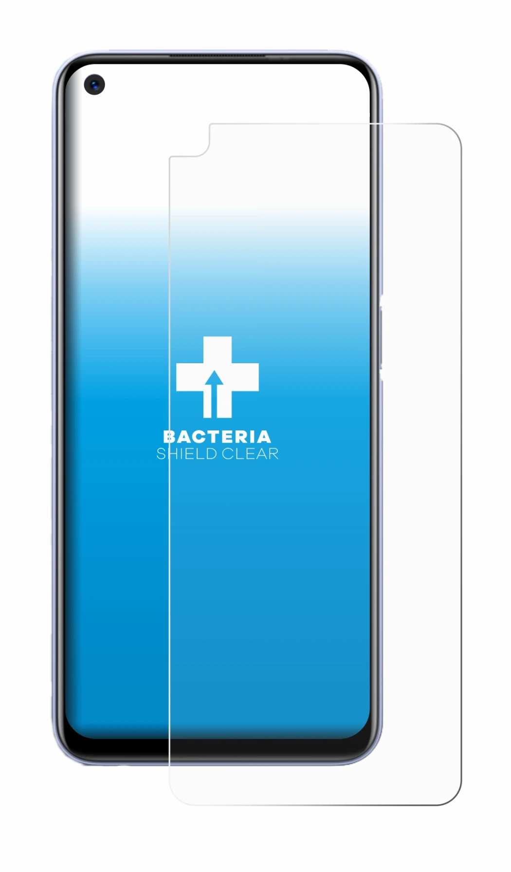 Imagen del dispositivo realme Q2 con una amplia variedad de protectores de pantalla.