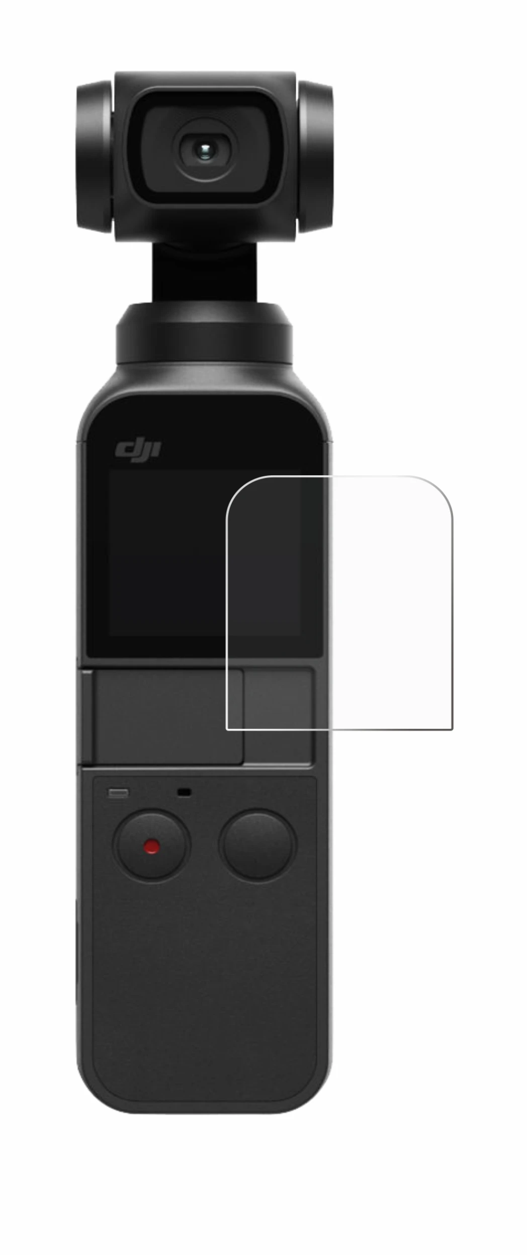 Imagen del dispositivo DJI Osmo Pocket 2 con una amplia variedad de protectores de pantalla.