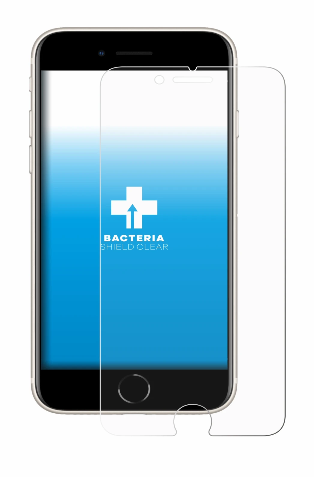 Imagen del dispositivo Apple iPhone SE 3 2022 con una amplia variedad de protectores de pantalla.