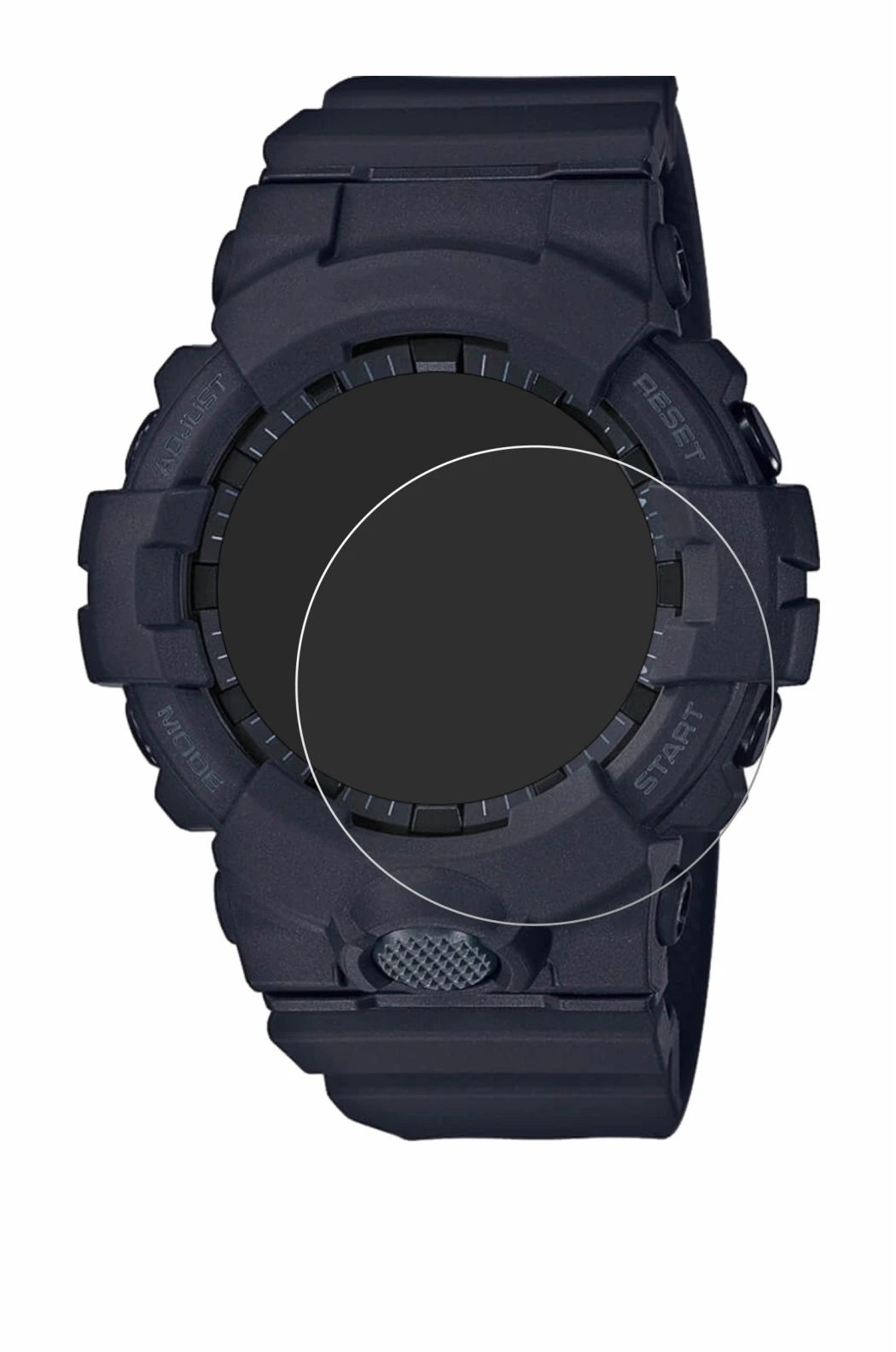 Imagen del dispositivo Casio G-Shock GBA800 con una amplia variedad de protectores de pantalla.