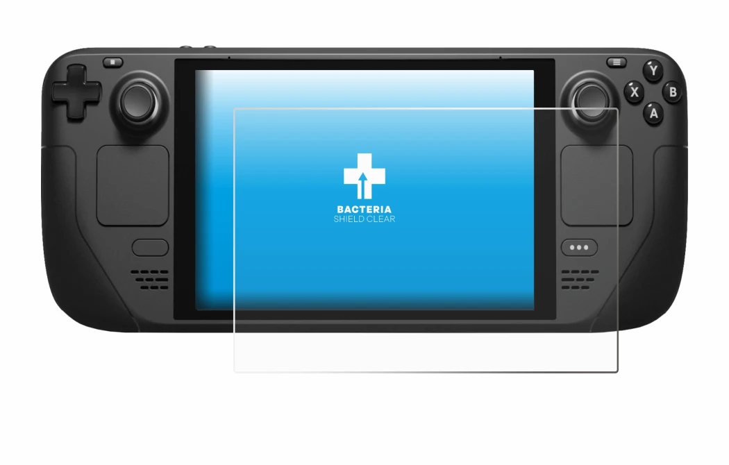 Imagen del dispositivo Valve Steam Deck con una amplia variedad de protectores de pantalla.