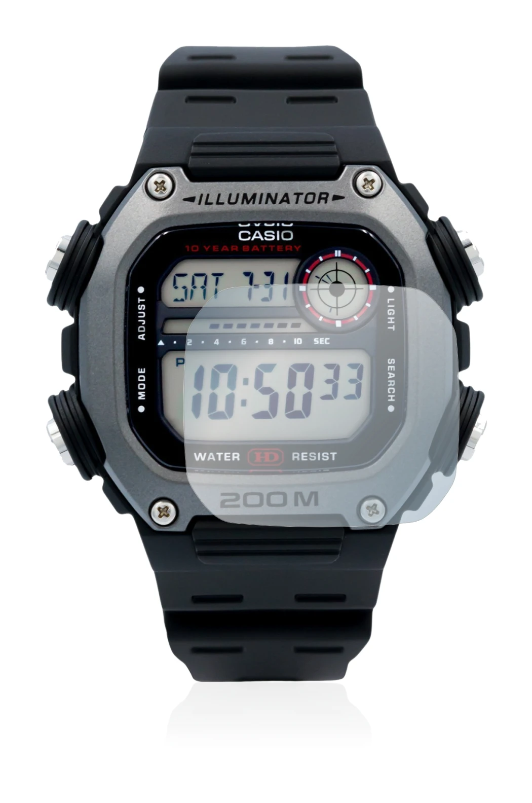 Imagen del dispositivo Casio DW-291H con una amplia variedad de protectores de pantalla.