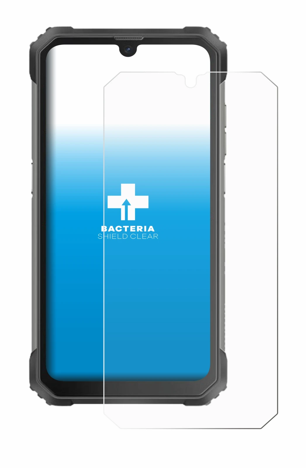 Imagen del dispositivo Blackview BV8800 con una amplia variedad de protectores de pantalla.