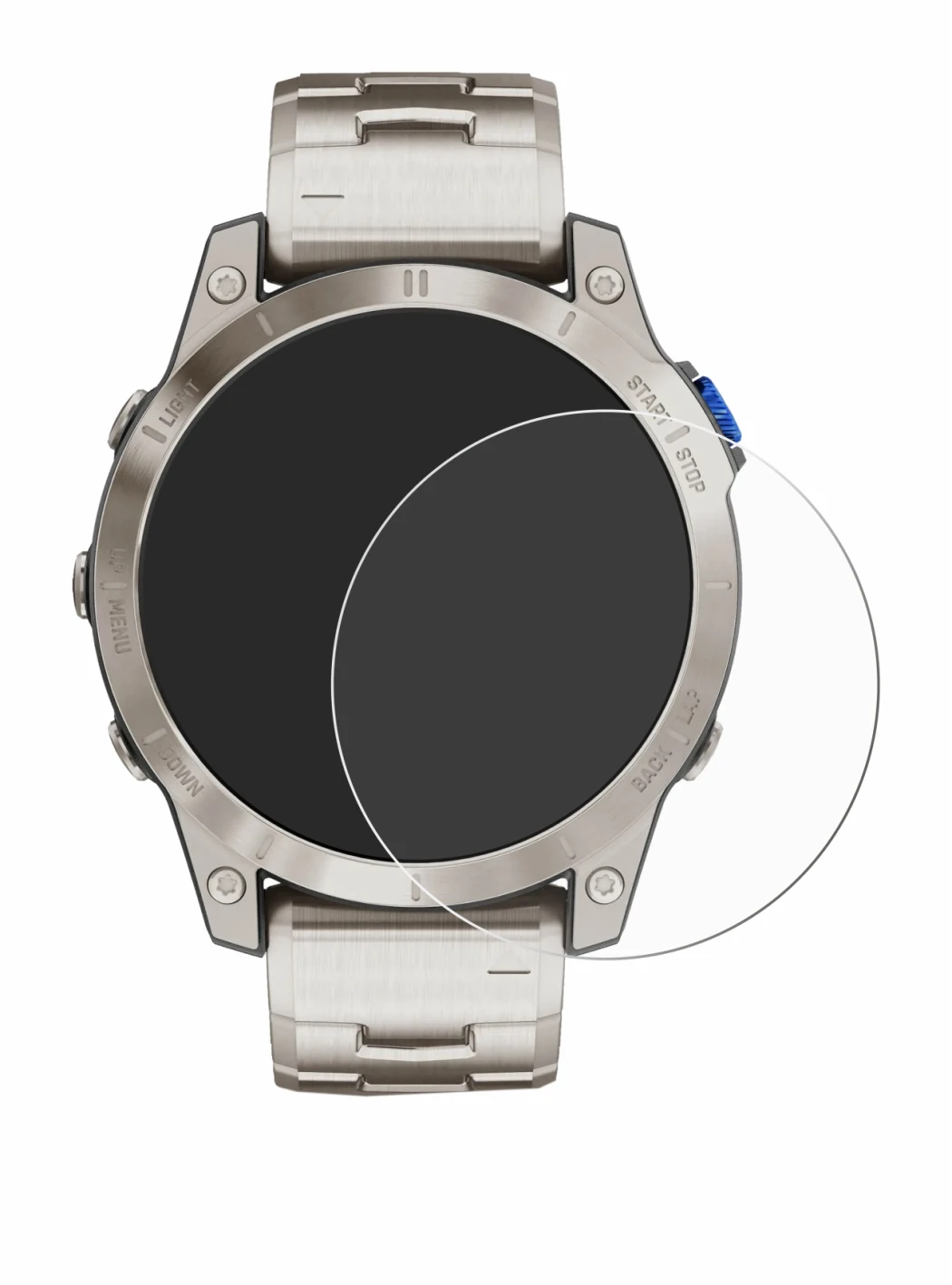 Imagen del dispositivo Garmin D2 Mach 1 con una amplia variedad de protectores de pantalla.