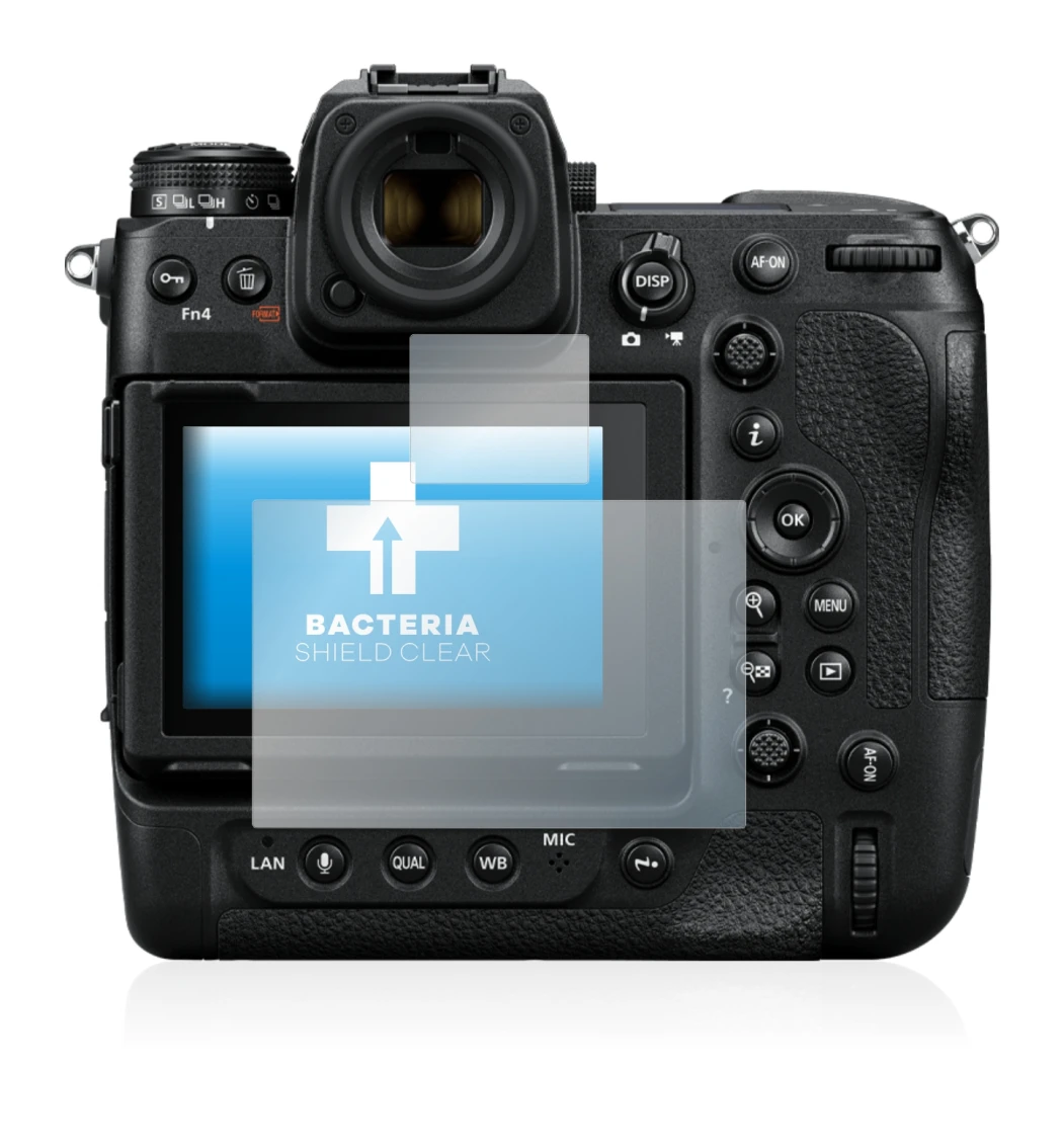 Imagen del dispositivo Nikon Z 9 (Pantalla + pantalla de hombro) con una amplia variedad de protectores de pantalla.