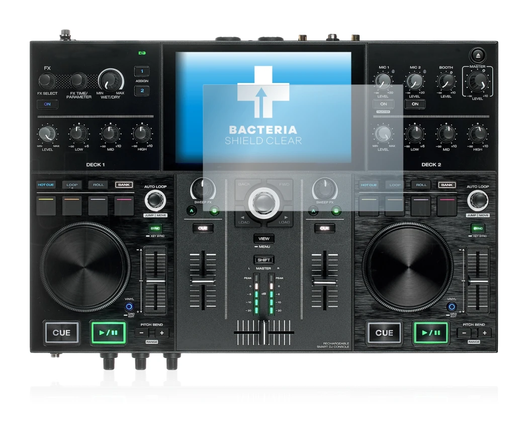 Imagen del dispositivo Denon DJ Prime Go con una amplia variedad de protectores de pantalla.