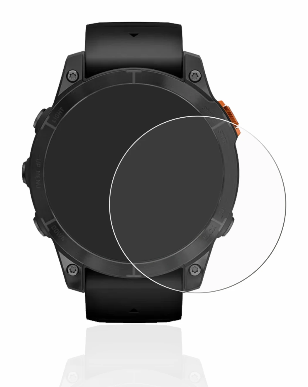 Imagen del dispositivo Garmin Fenix 7 Pro Solar (47 mm) con una amplia variedad de protectores de pantalla.