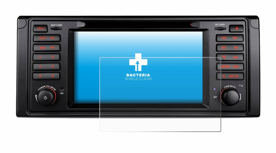 Imagen del dispositivo Xtrons IQ7039B con una amplia variedad de protectores de pantalla.