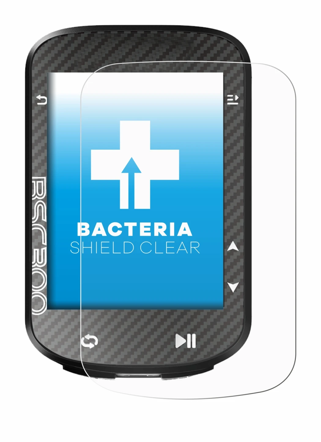 Imagen del dispositivo iGPSPORT BSC300 con una amplia variedad de protectores de pantalla.