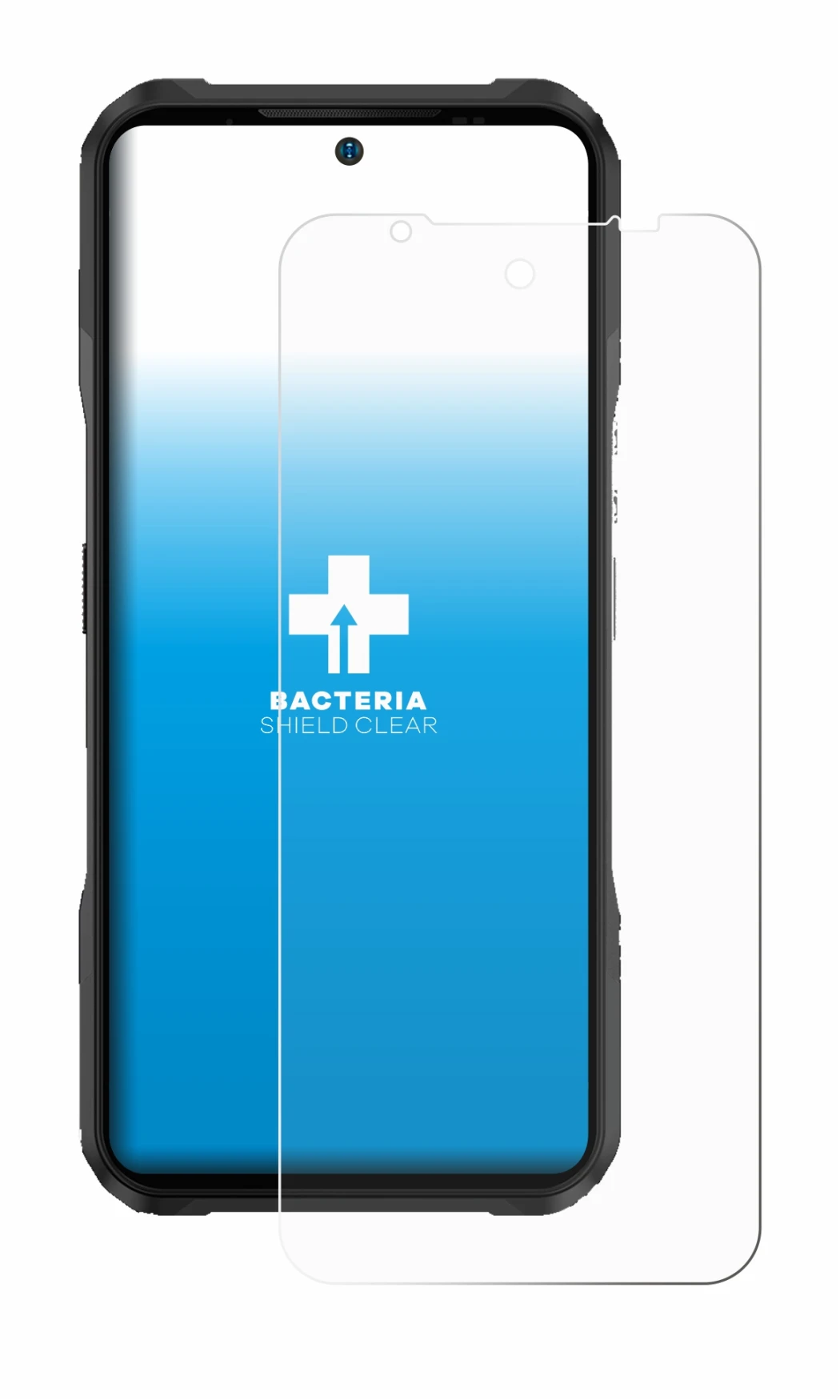 Imagen del dispositivo Doogee V20 Pro con una amplia variedad de protectores de pantalla.