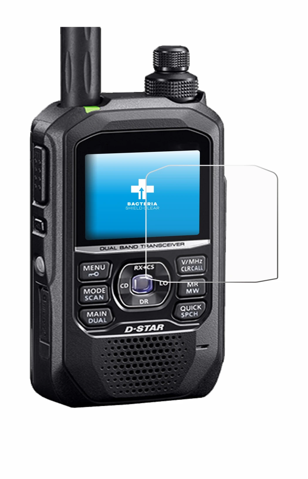 Imagen del dispositivo Icom ID-50E con una amplia variedad de protectores de pantalla.