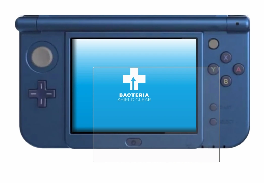 Imagen del dispositivo Nintendo New 3DS XL (Pantalla inferior) con una amplia variedad de protectores de pantalla.