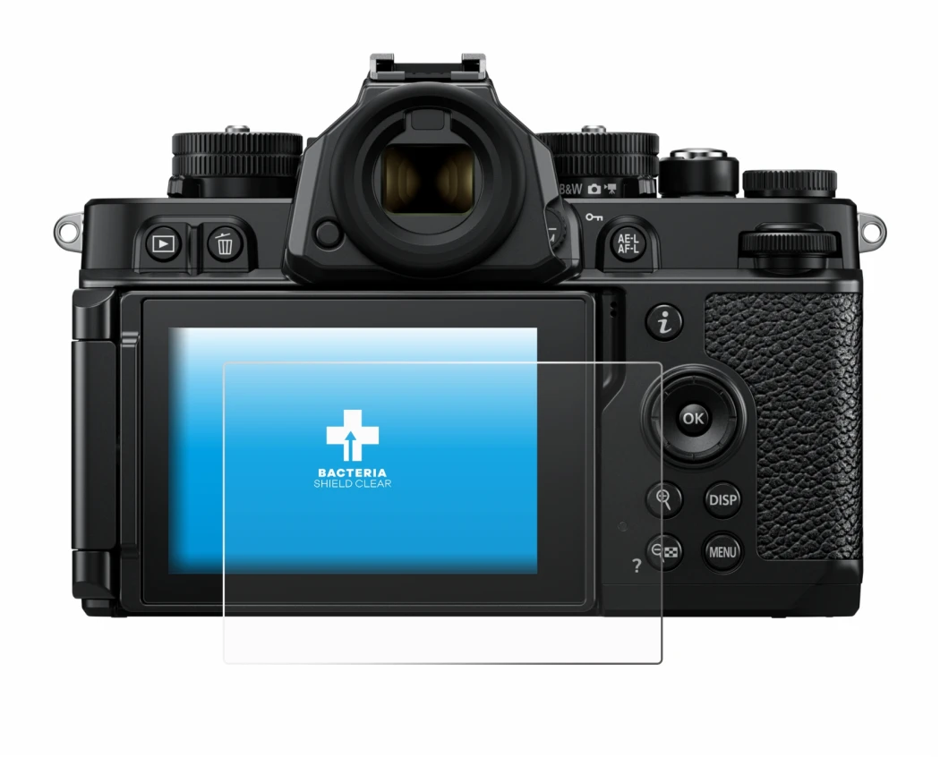 Imagen del dispositivo Nikon Z F con una amplia variedad de protectores de pantalla.