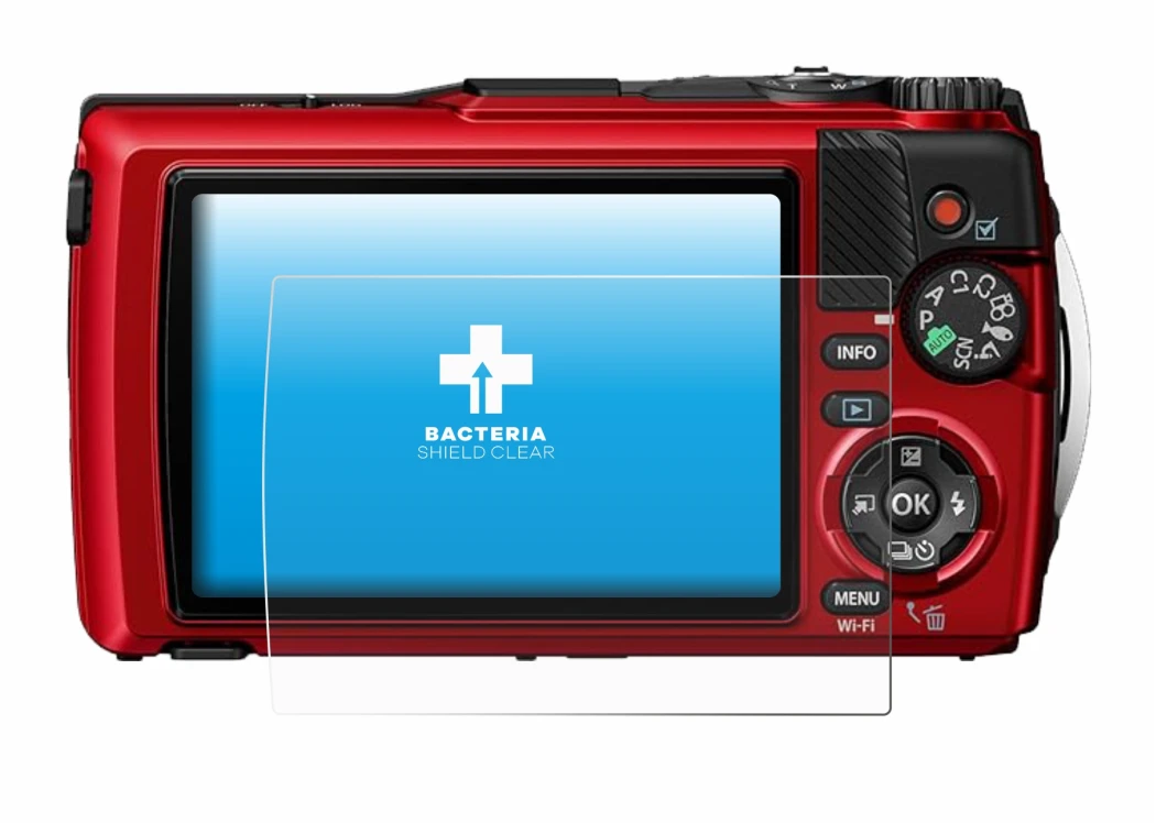 Imagen del dispositivo Olympus OM System Tough TG-7 con una amplia variedad de protectores de pantalla.