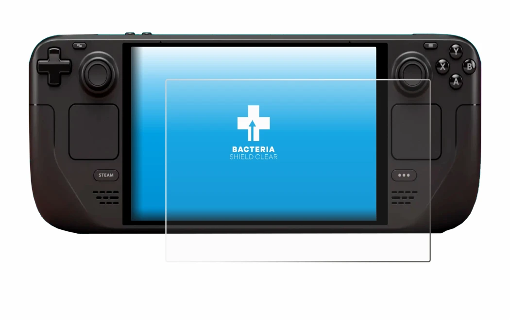 Imagen del dispositivo Valve Steam Deck OLED con una amplia variedad de protectores de pantalla.