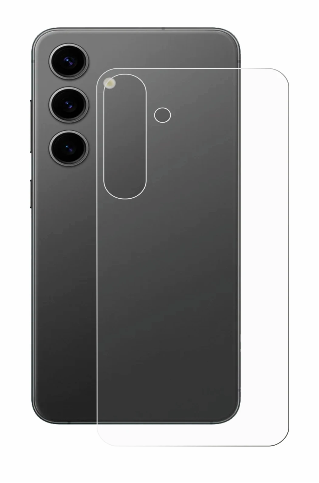 Imagen del dispositivo Samsung Galaxy S24 Plus (Trasero) con una amplia variedad de protectores de pantalla.