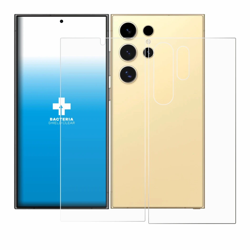 Imagen del dispositivo Samsung Galaxy S24 Ultra (case-friendly) (Frontal+Trasero) con una amplia variedad de protectores de pa