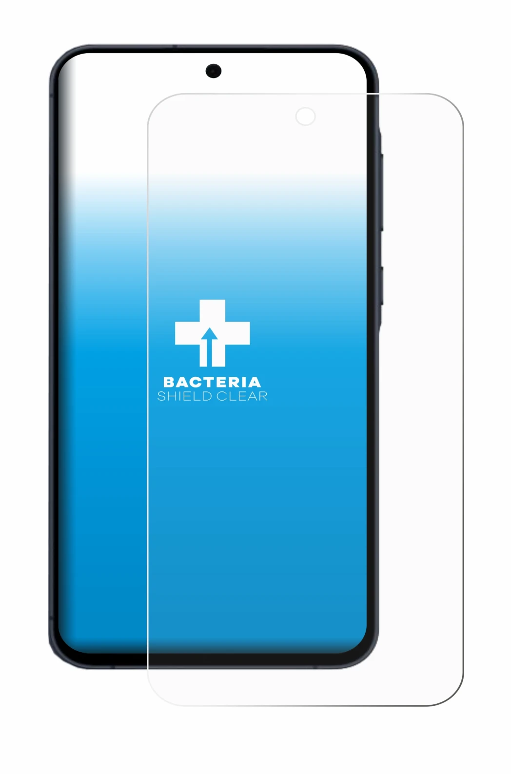 Imagen del dispositivo Samsung Galaxy A55 5G con una amplia variedad de protectores de pantalla.