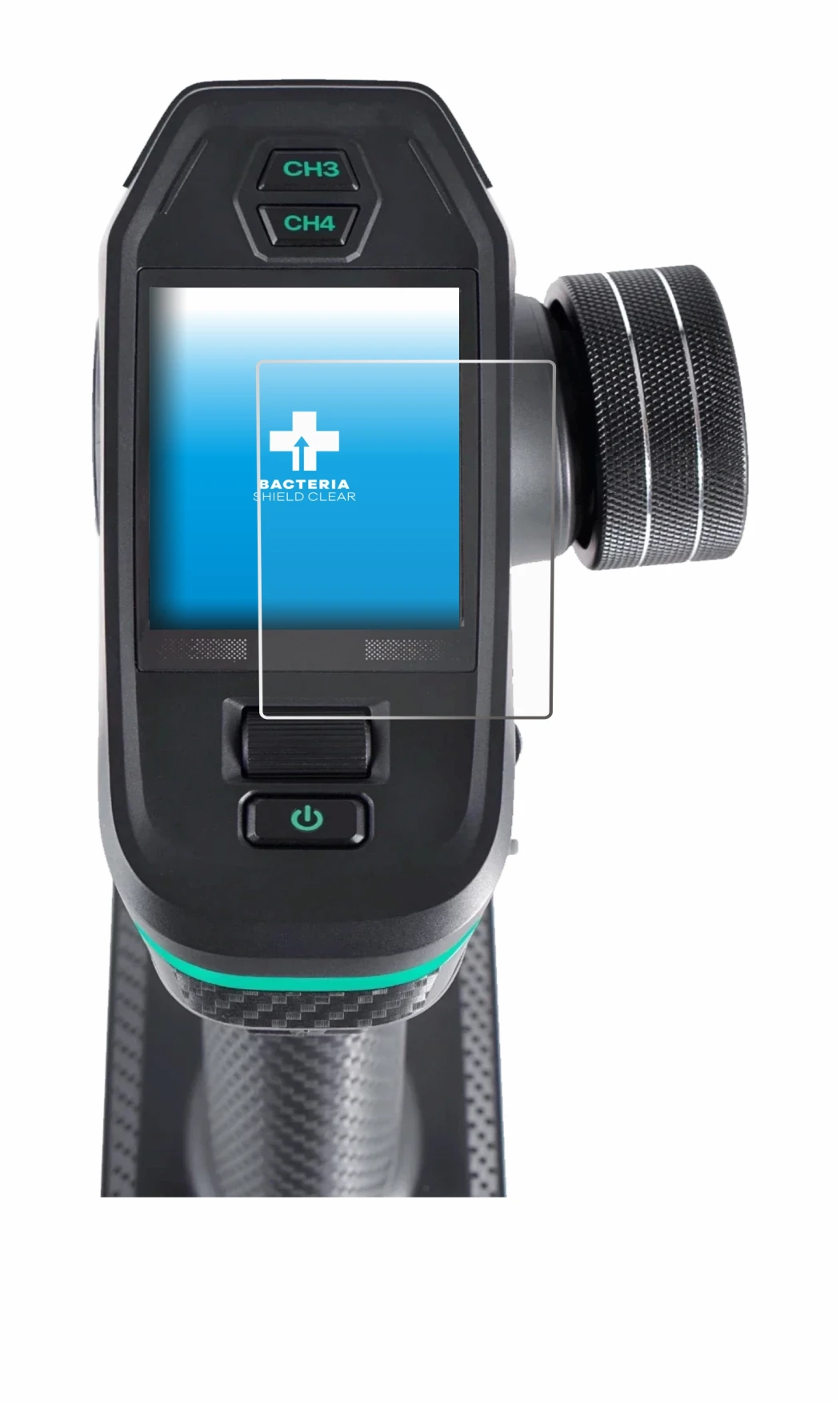 Imagen del dispositivo DumboRC DDF-350 con una amplia variedad de protectores de pantalla.