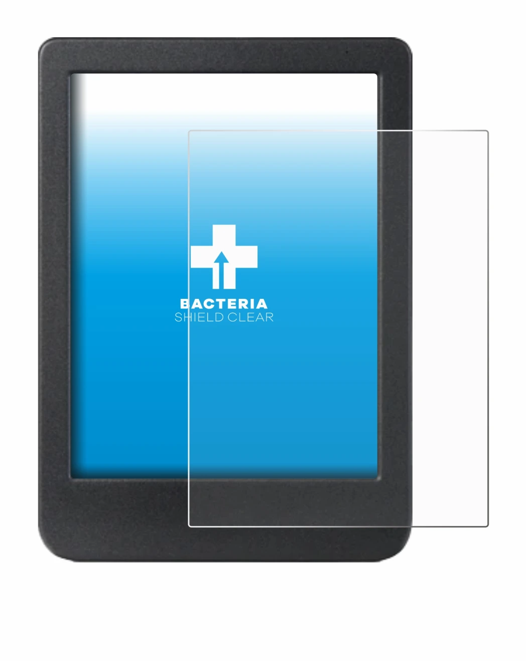 Imagen del dispositivo Kobo Clara BW con una amplia variedad de protectores de pantalla.