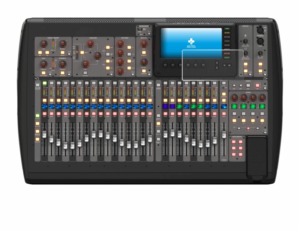 Imagen del dispositivo Behringer X32 con una amplia variedad de protectores de pantalla.