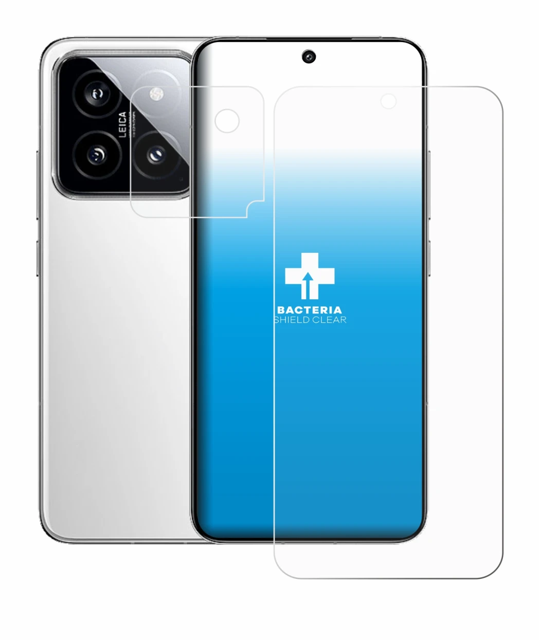 Imagen del dispositivo Xiaomi 14 (Frontal+Cámara) con una amplia variedad de protectores de pantalla.