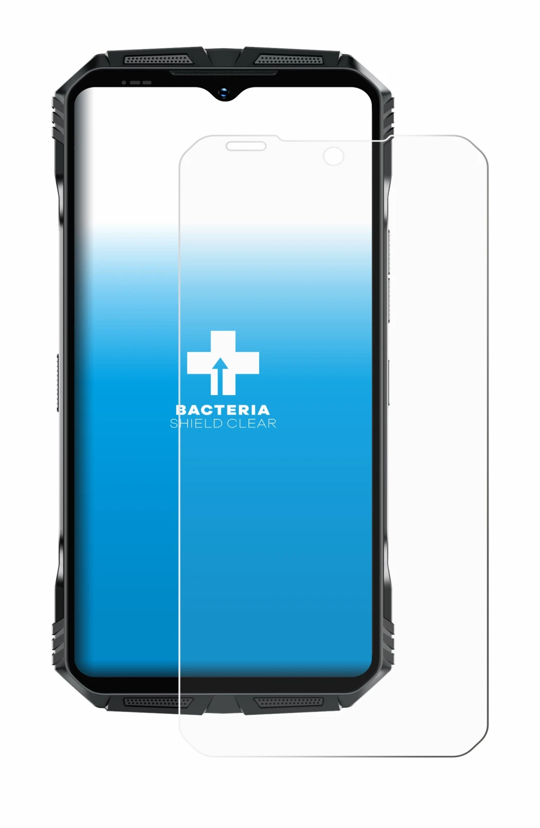 Imagen del dispositivo Doogee S118 con una amplia variedad de protectores de pantalla.