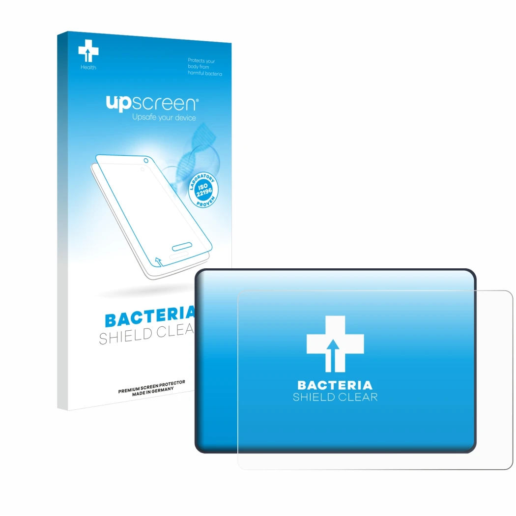 Parte frontal de un envase de producto con el logotipo de la marca upscreen. Al lado se muestra el dispositivo Bigtreetech Bam
