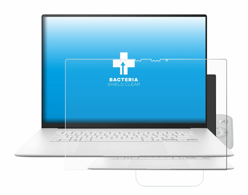 Imagen del dispositivo ASUS ZenBook S 16 con una amplia variedad de protectores de pantalla.