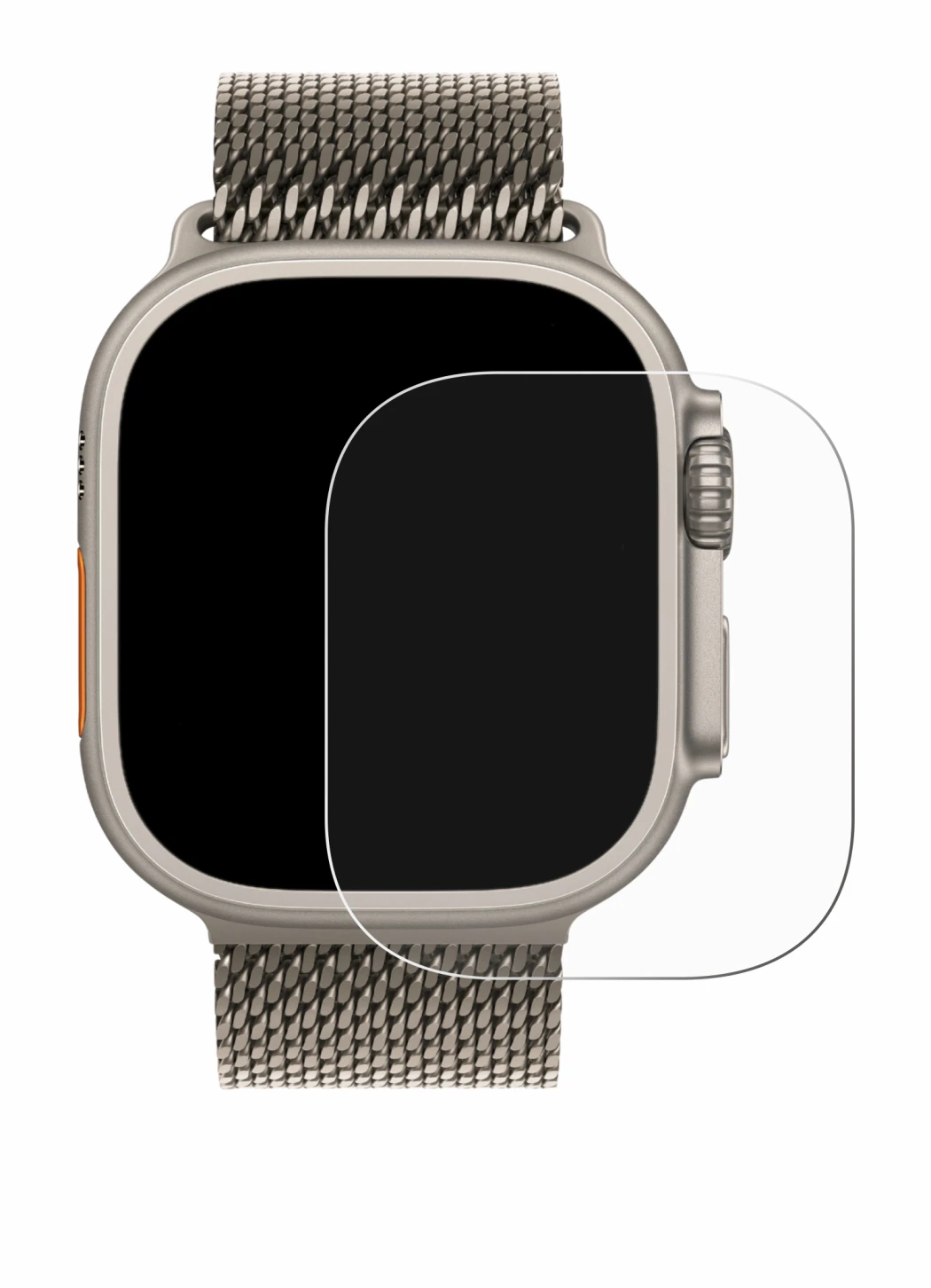 Imagen del dispositivo Apple Watch Ultra 3 con una amplia variedad de protectores de pantalla.