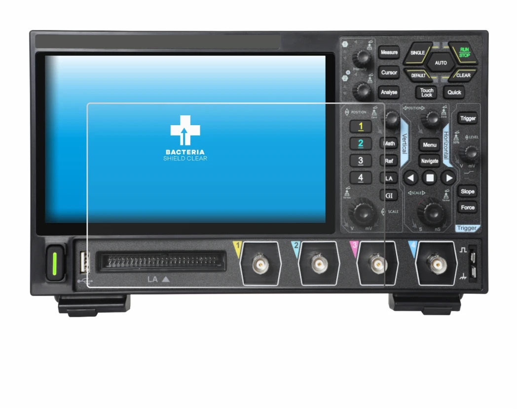 Imagen del dispositivo Rigol DHO914 con una amplia variedad de protectores de pantalla.