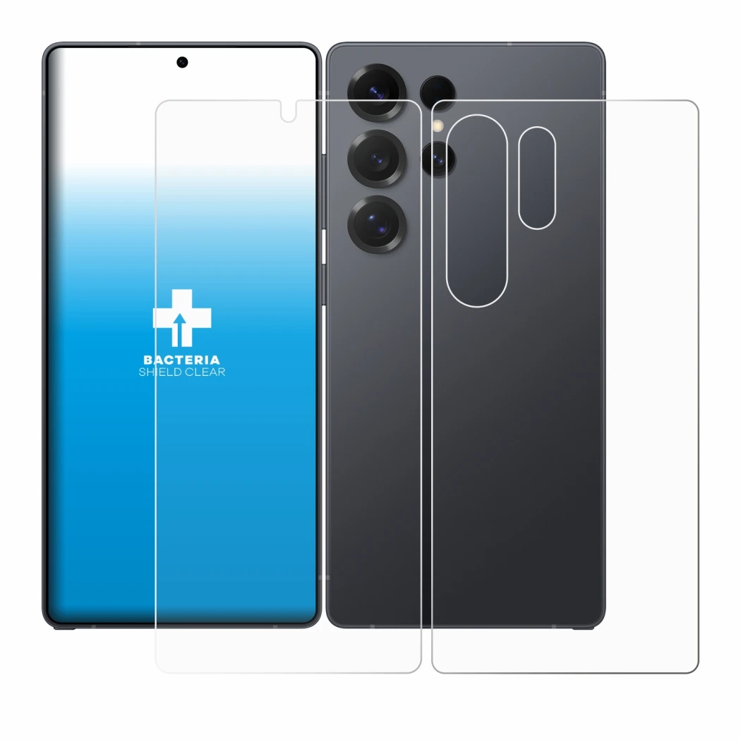 Imagen del dispositivo Samsung Galaxy S25 Ultra Enterprise Edition (Frontal+Trasero) con una amplia variedad de protectores de