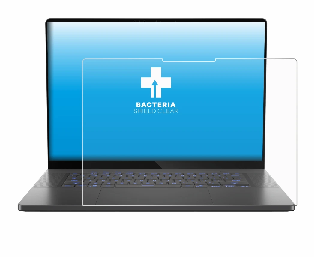 Imagen del dispositivo ASUS ROG Zephyrus G16 2025 con una amplia variedad de protectores de pantalla.