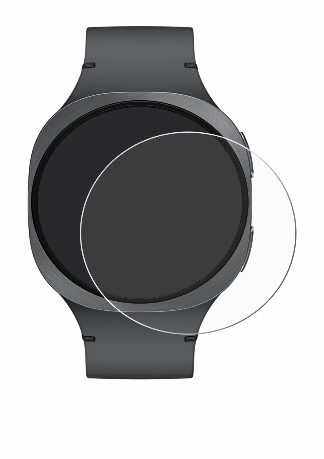 Imagen del dispositivo Samsung Galaxy Watch 8 (40 mm) con una amplia variedad de protectores de pantalla.