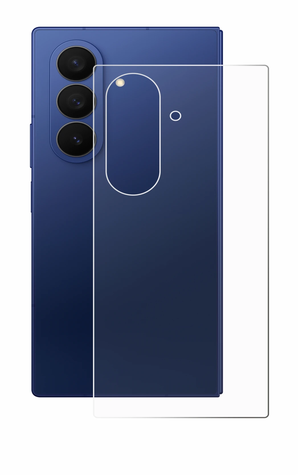 Imagen del dispositivo Samsung Galaxy Z Fold 7 (Trasero) con una amplia variedad de protectores de pantalla.