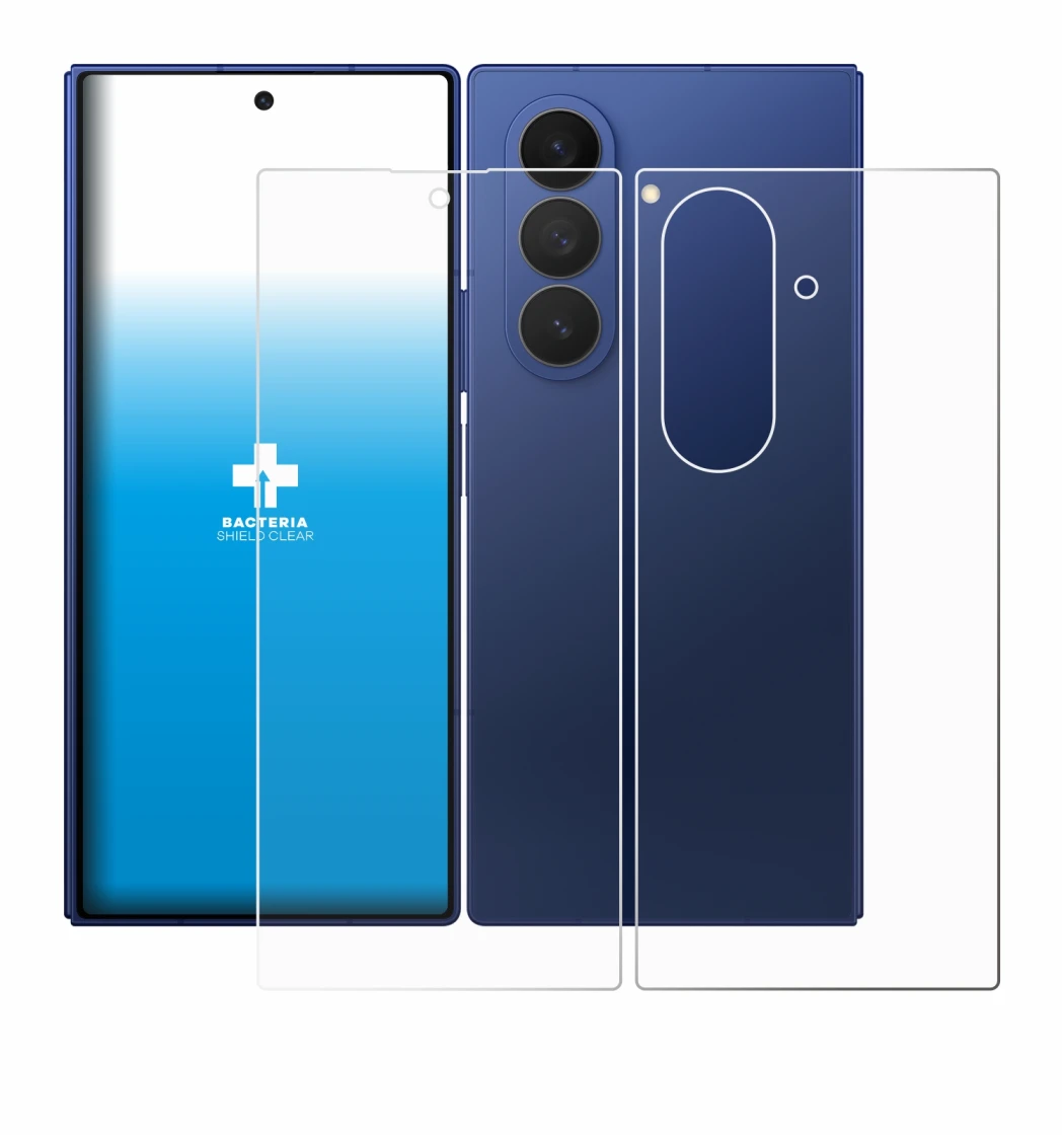 Imagen del dispositivo Samsung Galaxy Z Fold 7 (Frontal+Trasero) con una amplia variedad de protectores de pantalla.